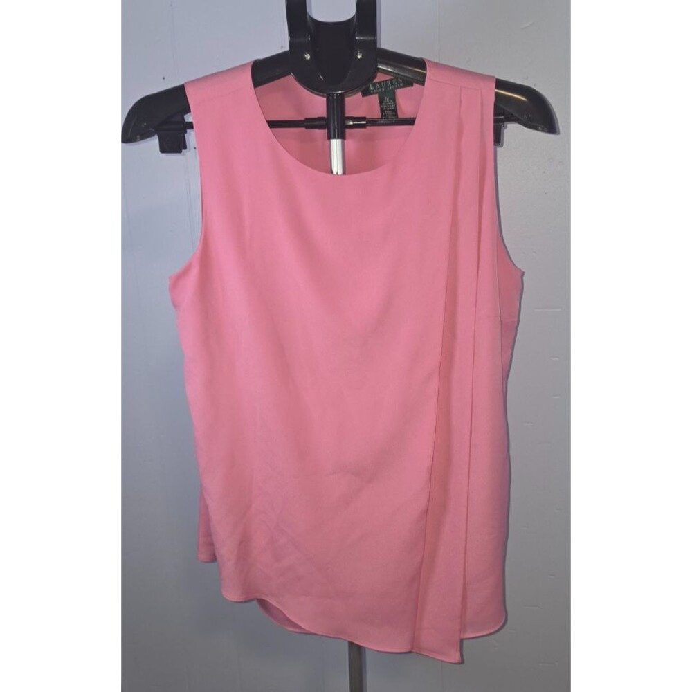 Lauren Ralph Lauren Pink Sleeveless Shirt Career Size Medium M